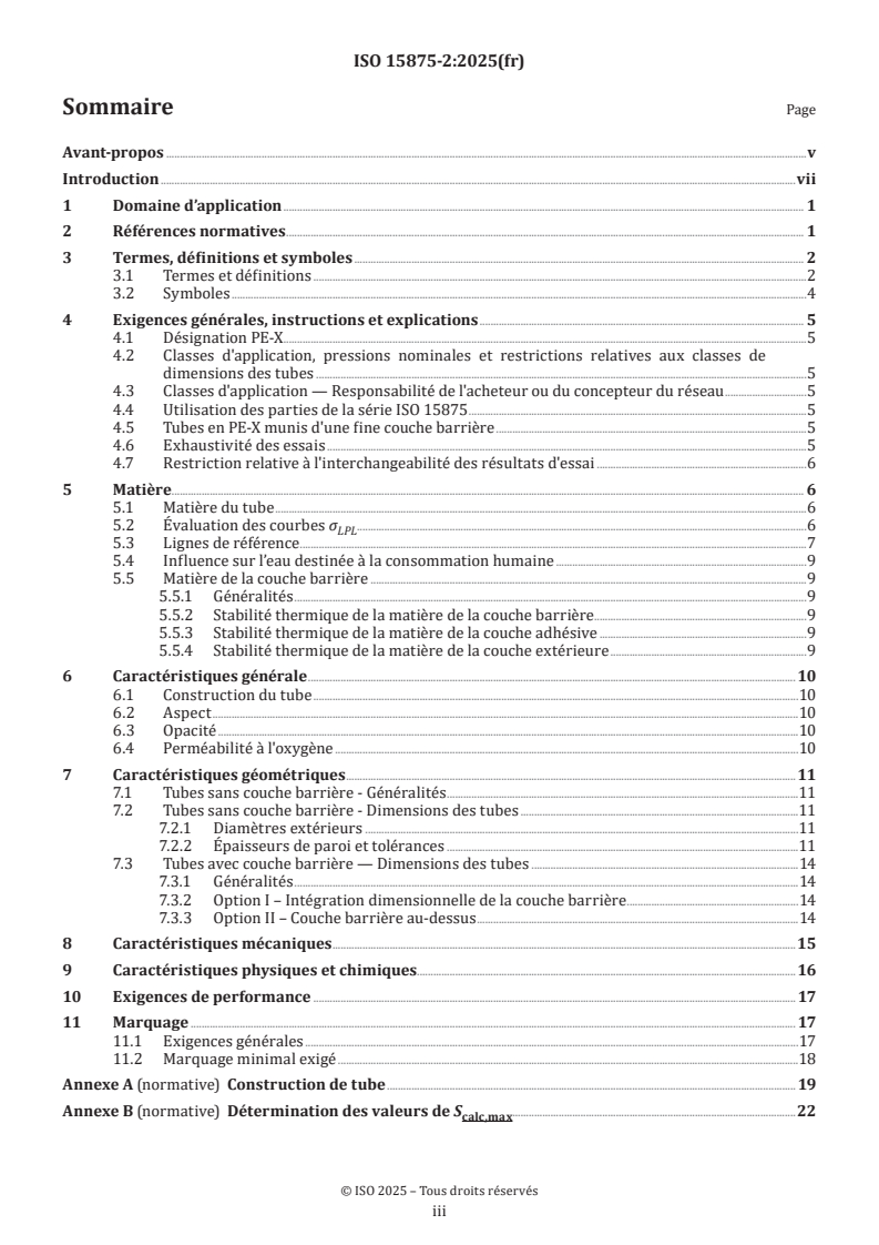 ISO 15875-2:2025 ISO 15875-2:2025 - Systèmes de canalisations en plastique pour les installations d'eau chaude et froide — Polyéthylène réticulé (PE-X) — Partie 2: Tubes
Released:10/10/2025 - Page 3 preview