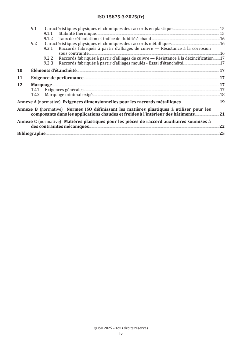 ISO 15875-3:2025 ISO 15875-3:2025 - Systèmes de canalisations en plastique pour les installations d'eau chaude et froide — Polyéthylène réticulé (PE-X) — Partie 3: Raccords
Released:10/10/2025 - Page 4 preview
