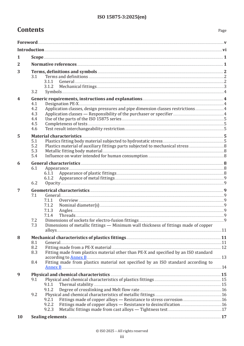 ISO 15875-3:2025 ISO 15875-3:2025 - Plastics piping systems for hot and cold water installations — Crosslinked polyethylene (PE-X) — Part 3: Fittings
Released:10/10/2025 - Page 3 preview