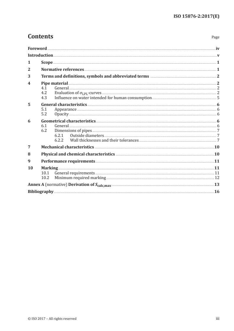 ISO 15876-2:2017 ISO 15876-2:2017 - Plastics piping systems for hot and cold water installations — Polybutene (PB) — Part 2: Pipes/10/2017 - Page 3 preview