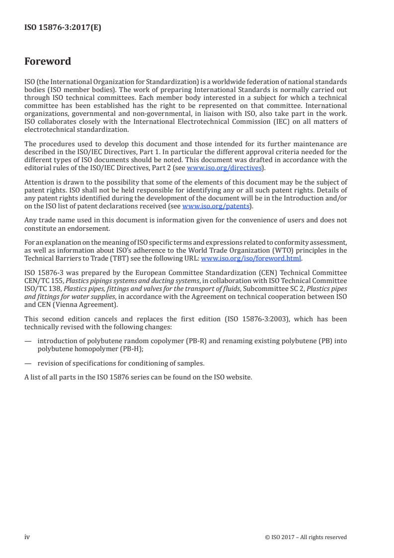 ISO 15876-3:2017 ISO 15876-3:2017 - Plastics piping systems for hot and cold water installations — Polybutene (PB) — Part 3: Fittings/10/2017 - Page 4 preview