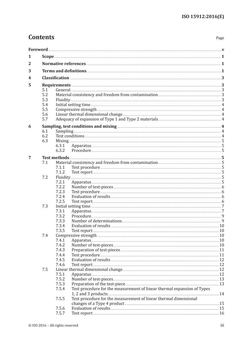ISO 15912:2016 ISO 15912:2016 - Dentistry — Refractory investment and die material/12/2016 - Page 3 preview