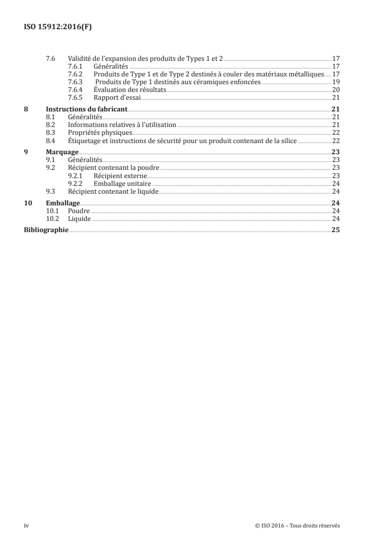 ISO 15912:2016 ISO 15912:2016 - Médecine bucco-dentaire — Revêtements et matériaux pour modèles réfractaires/12/2016 - Page 4 preview