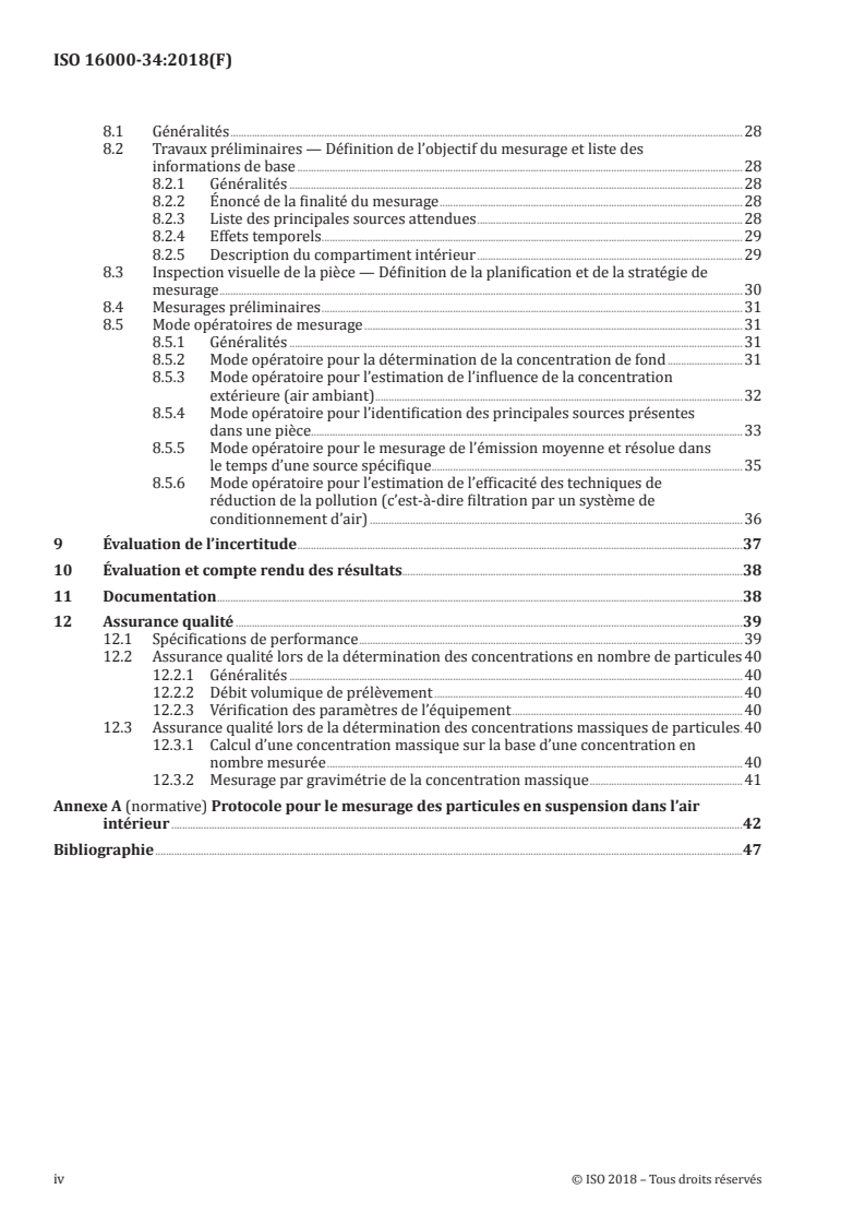 ISO 16000-34:2018 ISO 16000-34:2018 - Air intérieur — Partie 34: Stratégie pour la mesure des particules en suspension/8/2018 - Page 4 preview