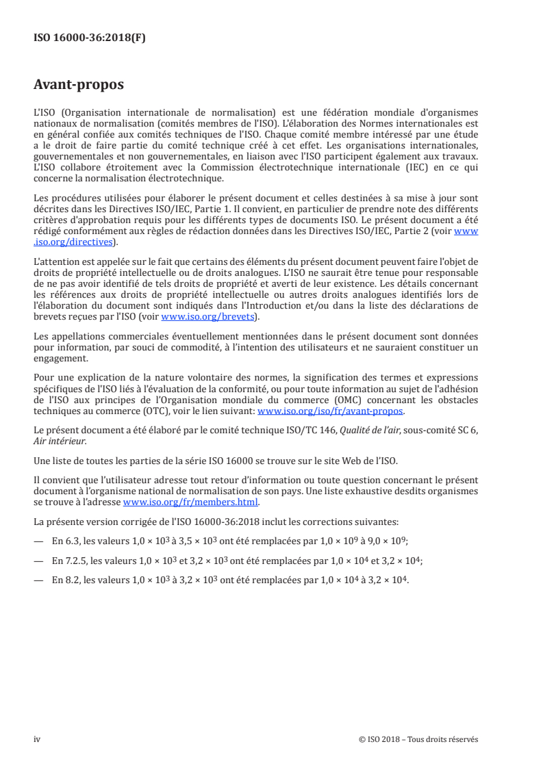 ISO 16000-36:2018 ISO 16000-36:2018 - Air intérieur — Partie 36: Méthode normalisée d'évaluation du taux d'abattement de bactéries cultivables aéroportées par des purificateurs d'air en utilisant une chambre d'essai/19/2019 - Page 4 preview