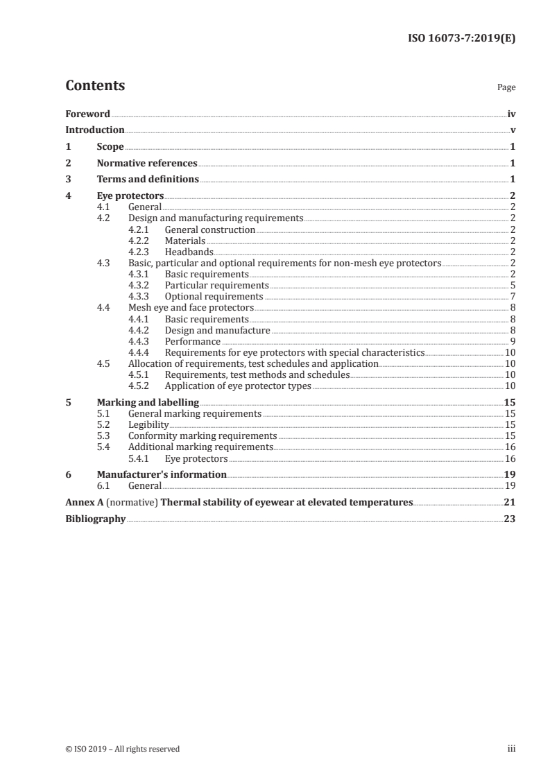 ISO 16073-7:2019 ISO 16073-7:2019 - Wildland firefighting personal protective equipment — Requirements and test methods — Part 7: Face and eye protection/15/2019 - Page 3 preview