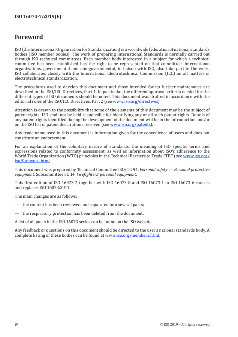 ISO 16073-7:2019 ISO 16073-7:2019 - Wildland firefighting personal protective equipment — Requirements and test methods — Part 7: Face and eye protection/15/2019 - Page 4 preview