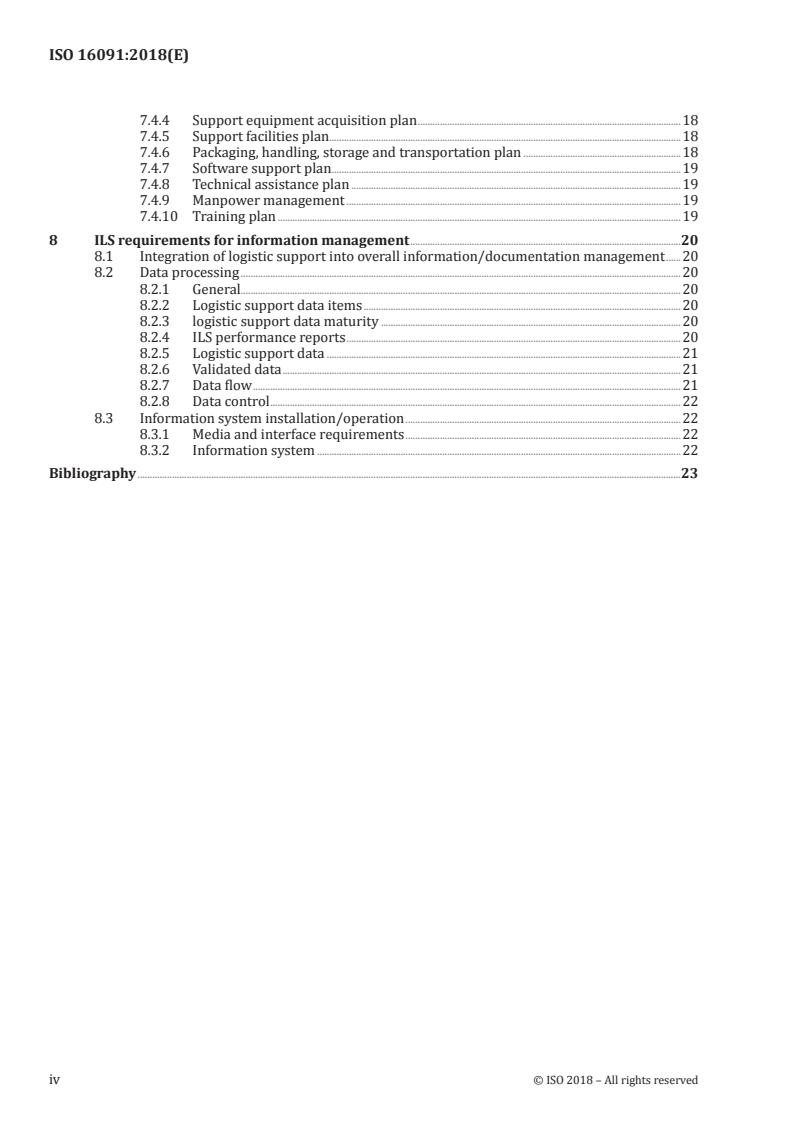 ISO 16091:2018 ISO 16091:2018 - Space systems — Integrated logistic support/22/2018 - Page 4 preview