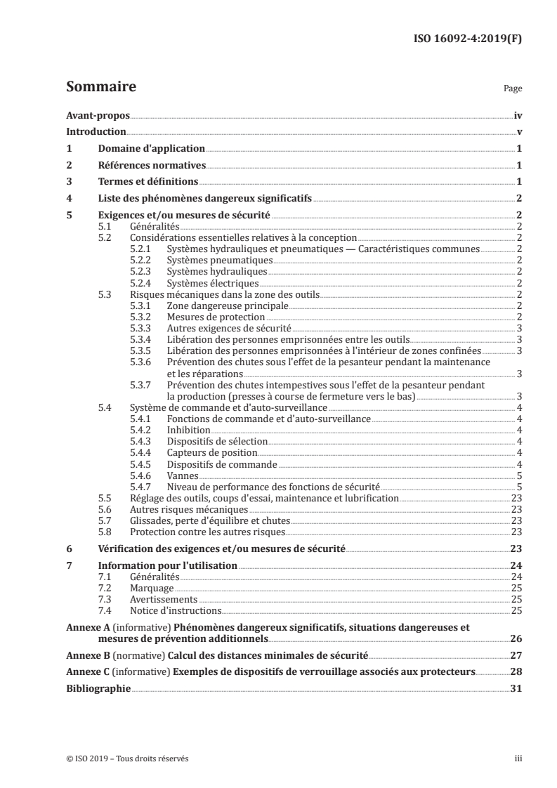 ISO 16092-4:2019 ISO 16092-4:2019 - Sécurité des machines outils — Presses — Partie 4: Exigences de sécurité pour les presses pneumatiques/8/2019 - Page 3 preview