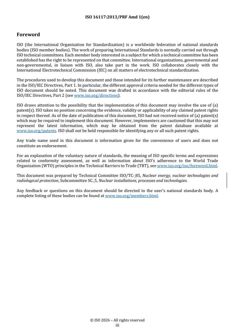 ISO 16117:2013/PRF Amd 1 REDLINE ISO 16117:2013/PRF Amd 1 - Nuclear criticality safety — Estimation of the number of fissions of a postulated criticality accident — Amendment 1 - Page 3 preview