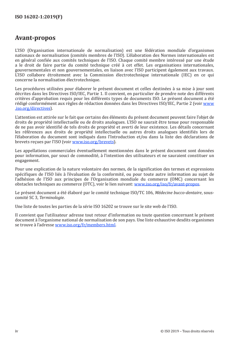 ISO 16202-1:2019 ISO 16202-1:2019 - Médecine bucco-dentaire — Nomenclature des anomalies bucco-dentaires — Partie 1: Code pour la représentation des anomalies bucco-dentaires/28/2019 - Page 4 preview