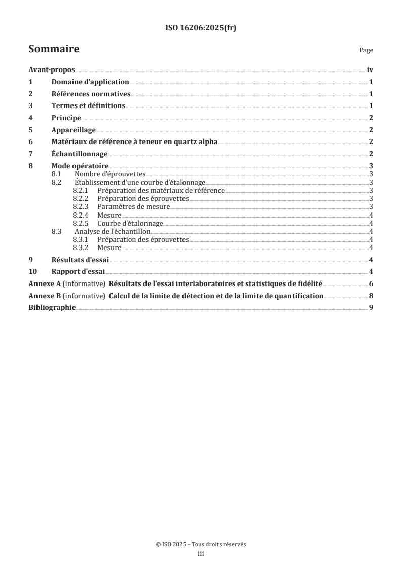 ISO 16206:2025 ISO 16206:2025 - Analyse quantitative de la phase de quartz résiduel dans les briques de silice — Méthode par diffraction des rayons X
Released:4. 07. 2025 - Page 3 preview