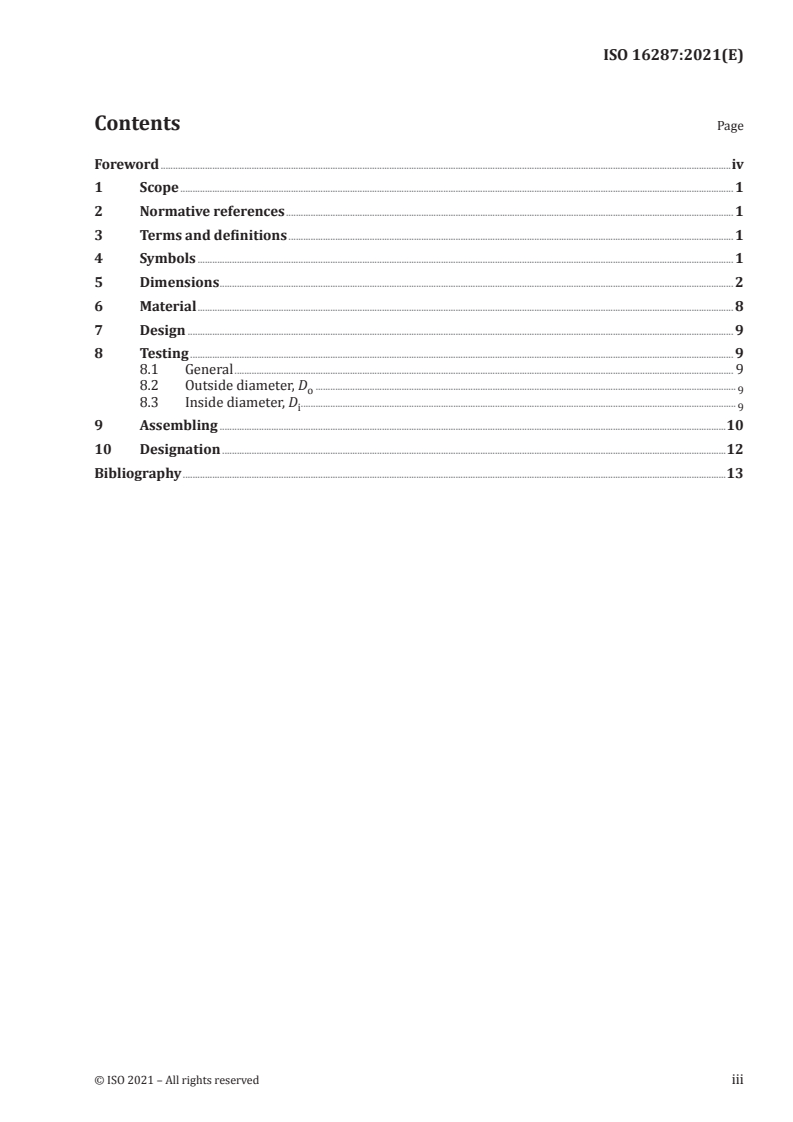 ISO 16287:2021 ISO 16287:2021 - Plain bearings — Thermoplastic bushes — Dimensions and tolerances/23/2021 - Page 3 preview