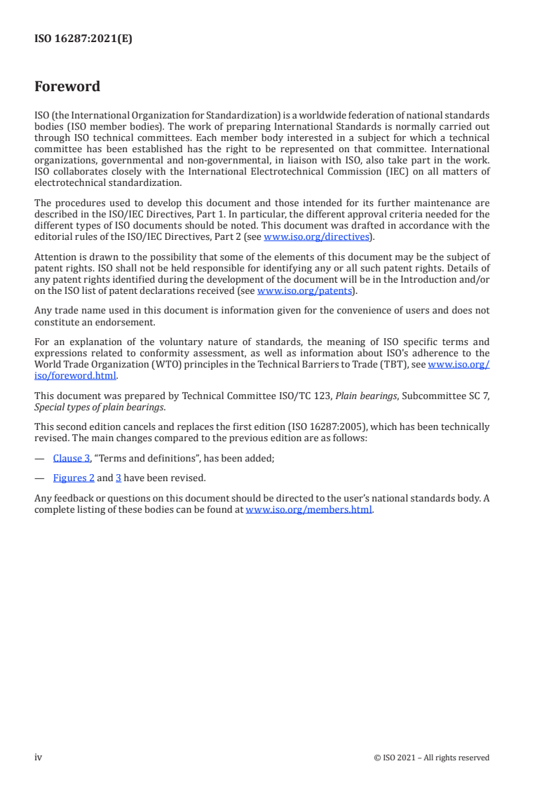 ISO 16287:2021 ISO 16287:2021 - Plain bearings — Thermoplastic bushes — Dimensions and tolerances/23/2021 - Page 4 preview