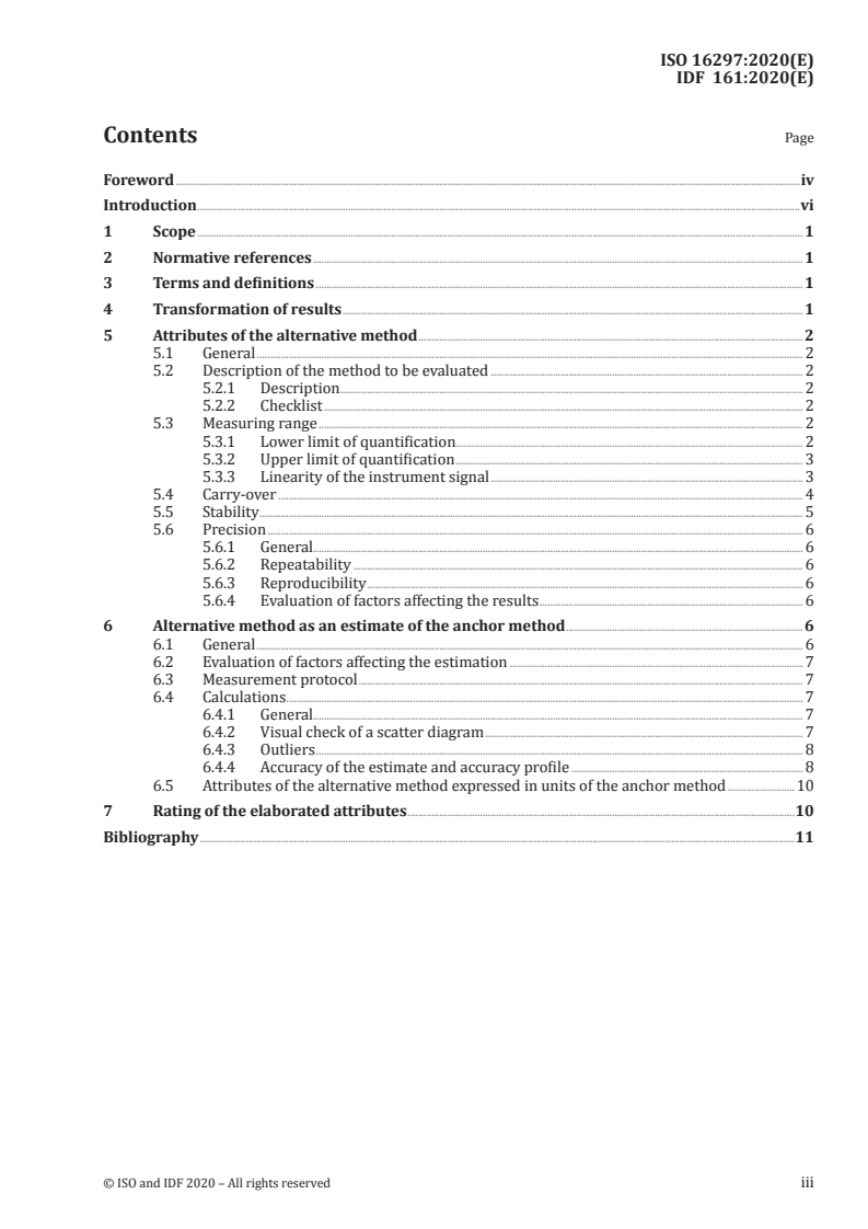ISO 16297:2020 ISO 16297:2020 - Milk — Bacterial count — Protocol for the evaluation of alternative methods/6/2020 - Page 3 preview