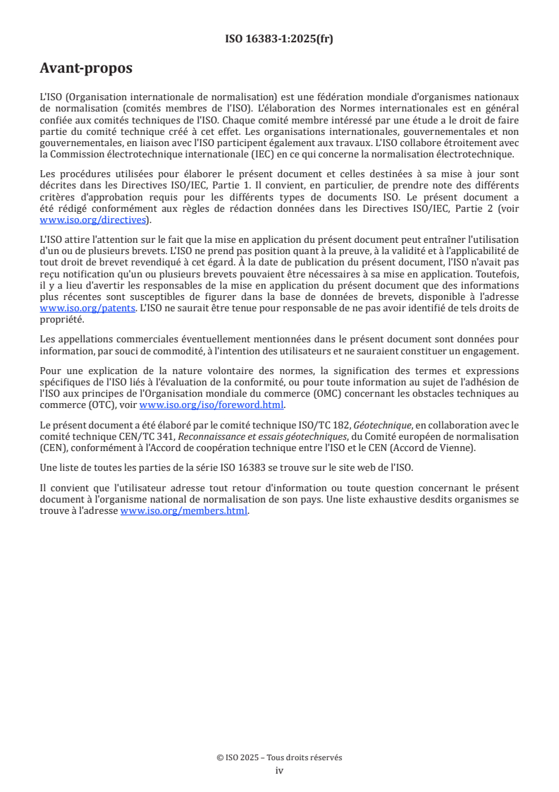 ISO 16383-1:2025 ISO 16383-1:2025 - Reconnaissance et essais géotechniques — Essais de laboratoire sur les roches — Partie 1: Détermination de la teneur en eau
Released:27. 06. 2025 - Page 4 preview
