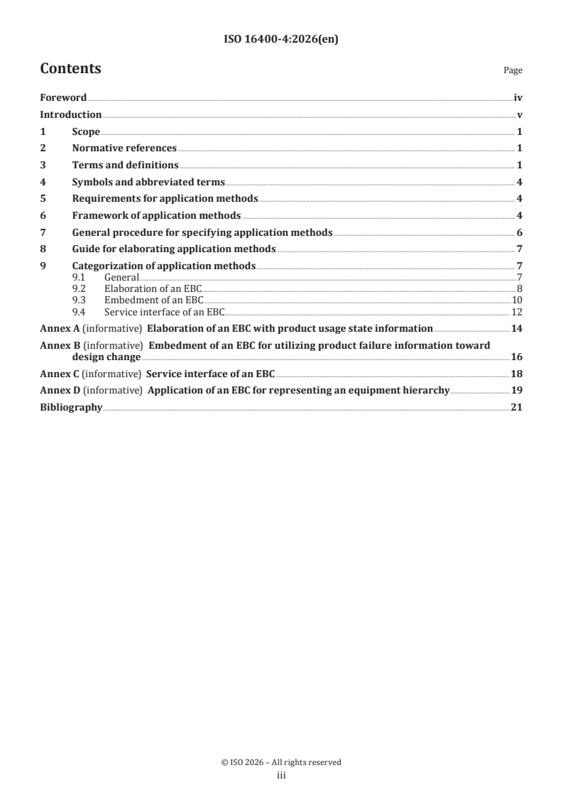 ISO 16400-4:2026 ISO 16400-4:2026 - Automation systems and integration — Equipment behaviour catalogues for virtual production system — Part 4: Application methods - Page 3 preview