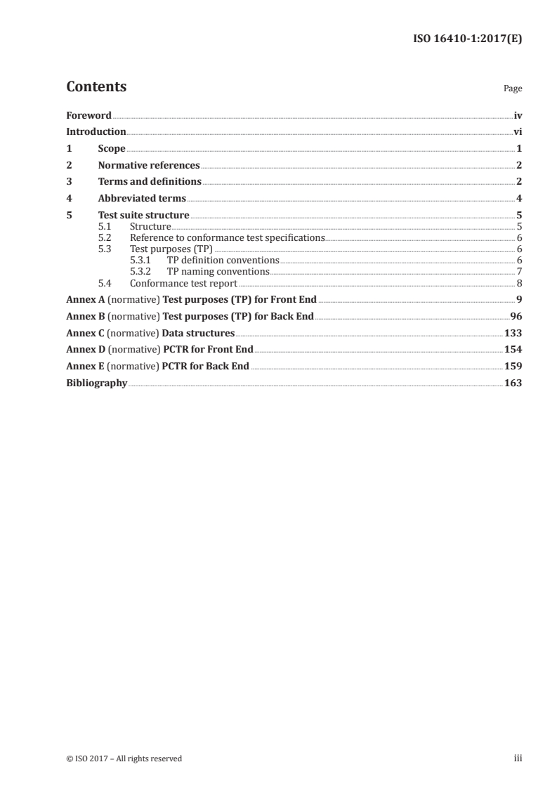 ISO 16410-1:2017 ISO 16410-1:2017 - Electronic fee collection — Evaluation of equipment for conformity to ISO 17575-3 — Part 1: Test suite structure and test purposes/6/2017 - Page 3 preview