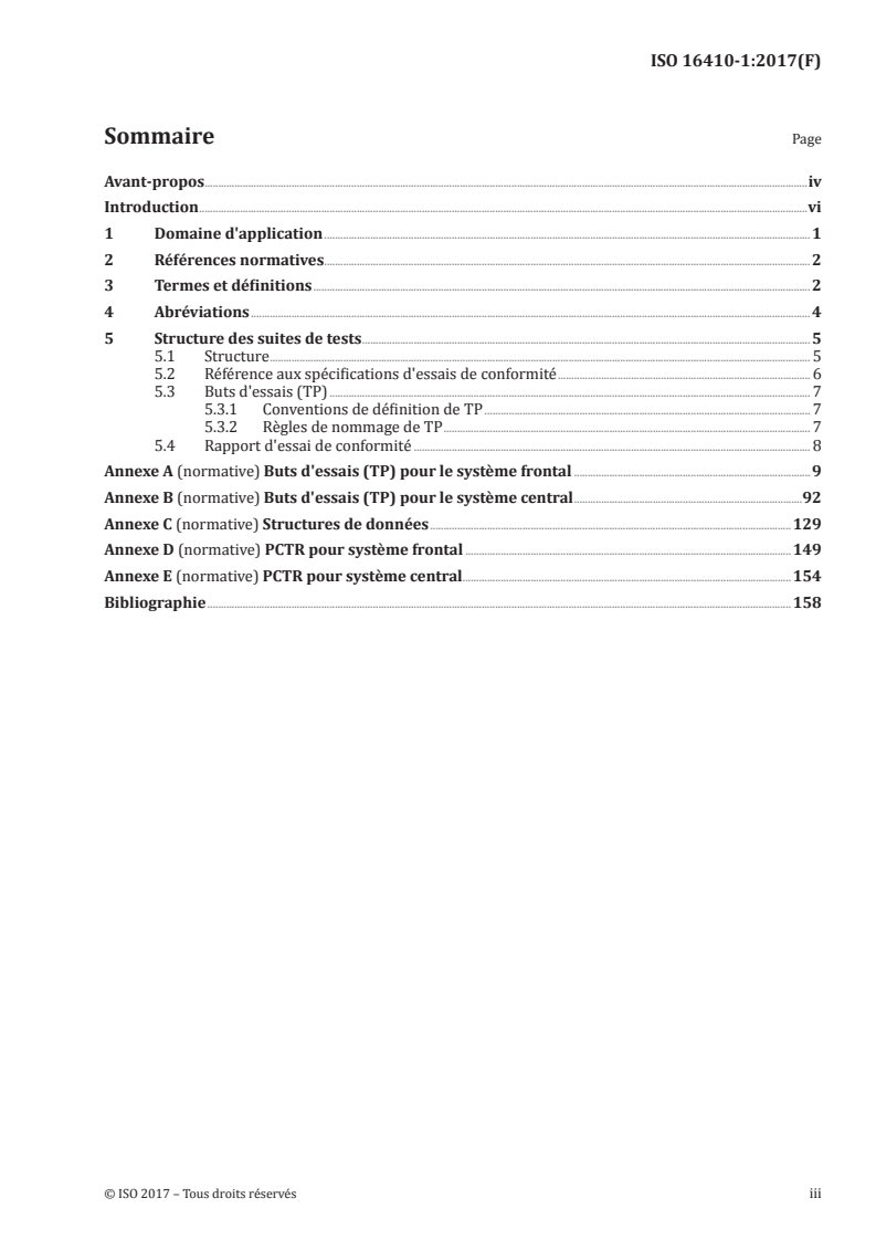 ISO 16410-1:2017 ISO 16410-1:2017 - Perception du télépéage — Évaluation de la conformité de l'équipement à l'ISO 17575-3 — Partie 1: Structure de la suite d'essais et objectifs des essais/16/2018 - Page 3 preview