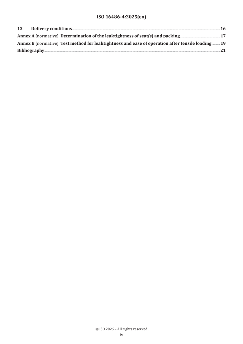 ISO 16486-4:2025 ISO 16486-4:2025 - Plastics piping systems for the supply of gaseous fuels — Unplasticized polyamide (PA-U) piping systems with fusion jointing and mechanical jointing — Part 4: Valves
Released:2. 06. 2025 - Page 4 preview