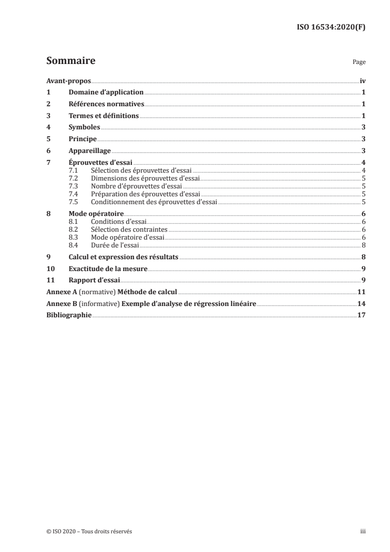 ISO 16534:2020 ISO 16534:2020 - Produits isolants thermiques destinés aux applications du bâtiment — Détermination du fluage en compression/17/2020 - Page 3 preview