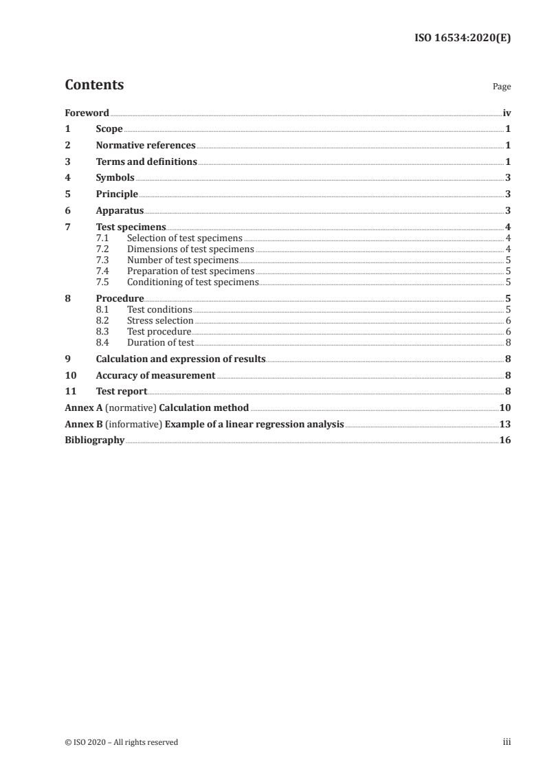 ISO 16534:2020 ISO 16534:2020 - Thermal insulating products for building applications — Determination of compressive creep/17/2020 - Page 3 preview