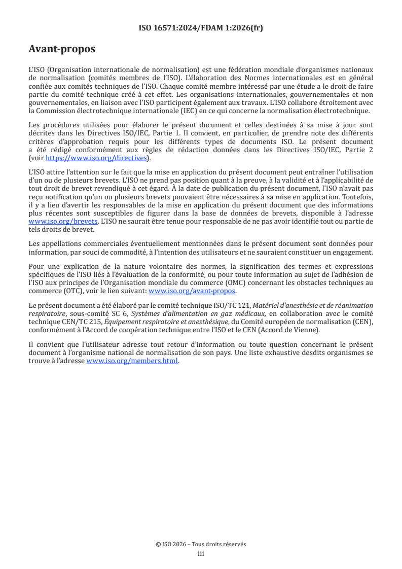 ISO 16571:2024/FDAmd 1 ISO 16571:2024/FDAmd 1 - Systèmes d'évacuation des fumées chirurgicales générées par l'utilisation de dispositifs médicaux — Amendement 1
Released:30. 01. 2026 - Page 3 preview