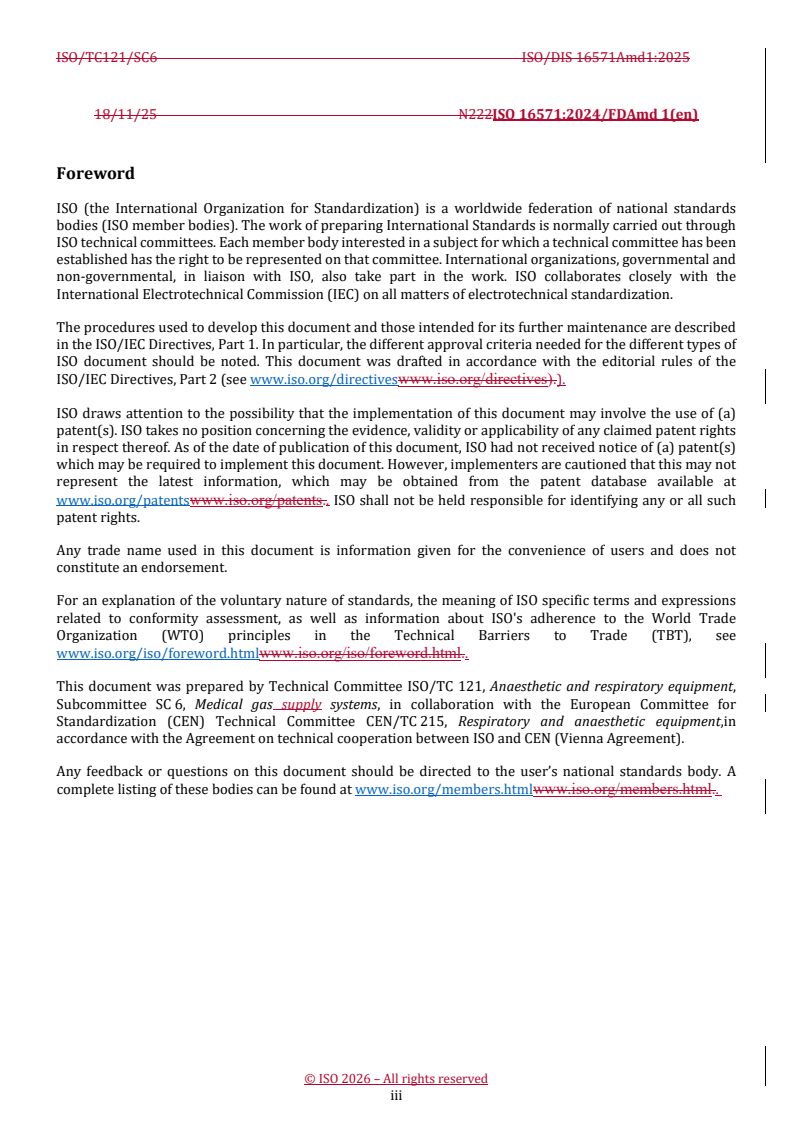 ISO 16571:2024/FDAmd 1 REDLINE ISO 16571:2024/FDAmd 1 - Systems for evacuation of plume generated by medical devices — Amendment 1
Released:23. 01. 2026 - Page 3 preview