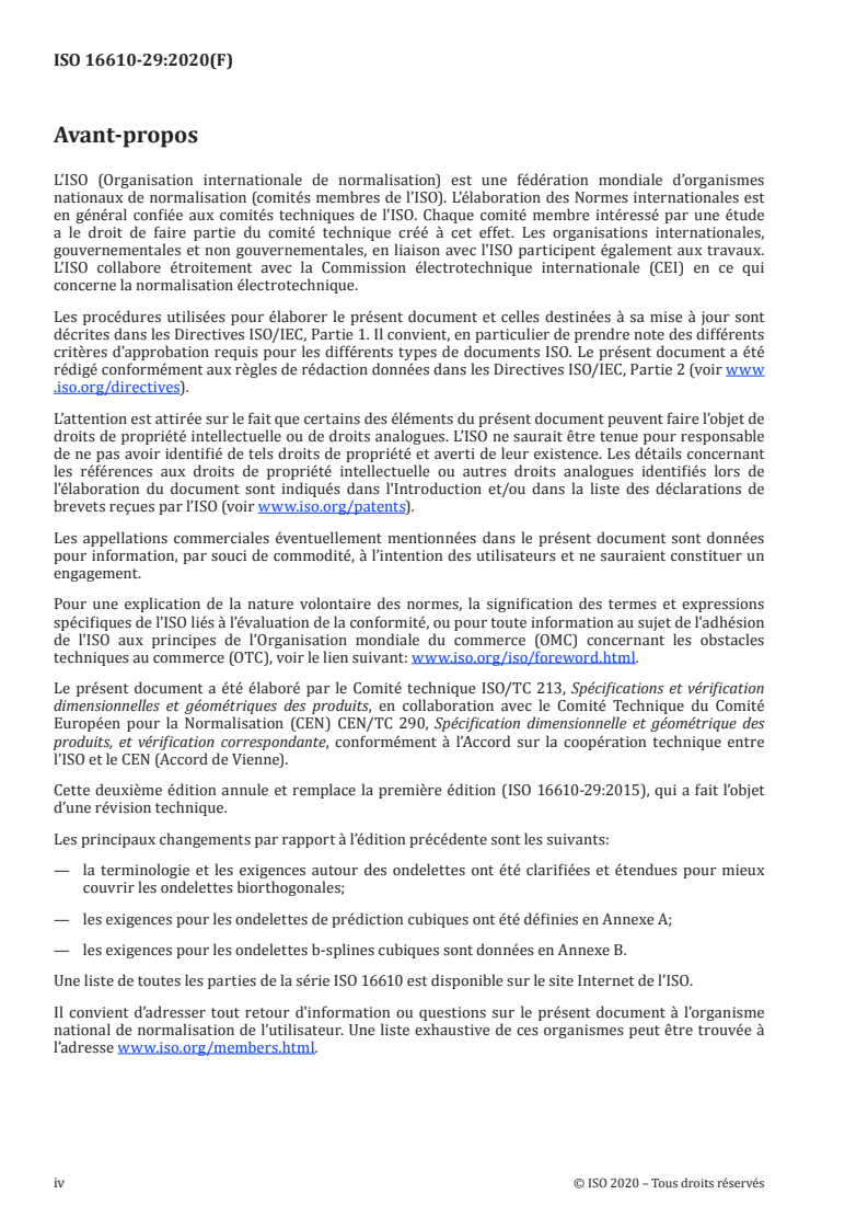 ISO 16610-29:2020 ISO 16610-29:2020 - Spécification géométrique des produits (GPS) — Filtrage — Partie 29: Filtres de profil linéaires: ondelettes/3/2020 - Page 4 preview