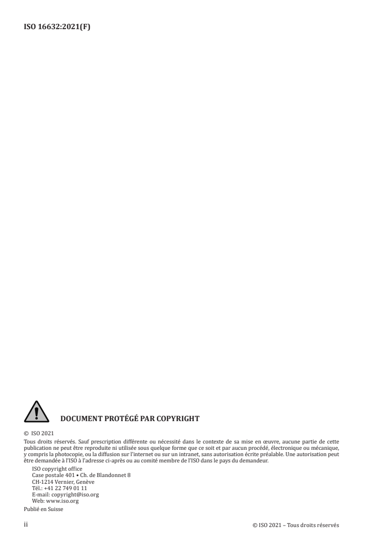 ISO 16632:2021 ISO 16632:2021 - Tabac et produits du tabac — Détermination de la teneur en eau — Méthode par chromatographie en phase gazeuse
Released:10/26/2021 - Page 2 preview