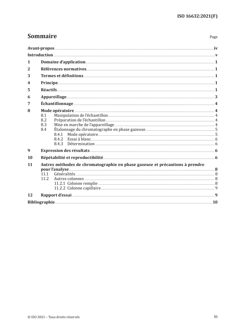 ISO 16632:2021 ISO 16632:2021 - Tabac et produits du tabac — Détermination de la teneur en eau — Méthode par chromatographie en phase gazeuse
Released:10/26/2021 - Page 3 preview