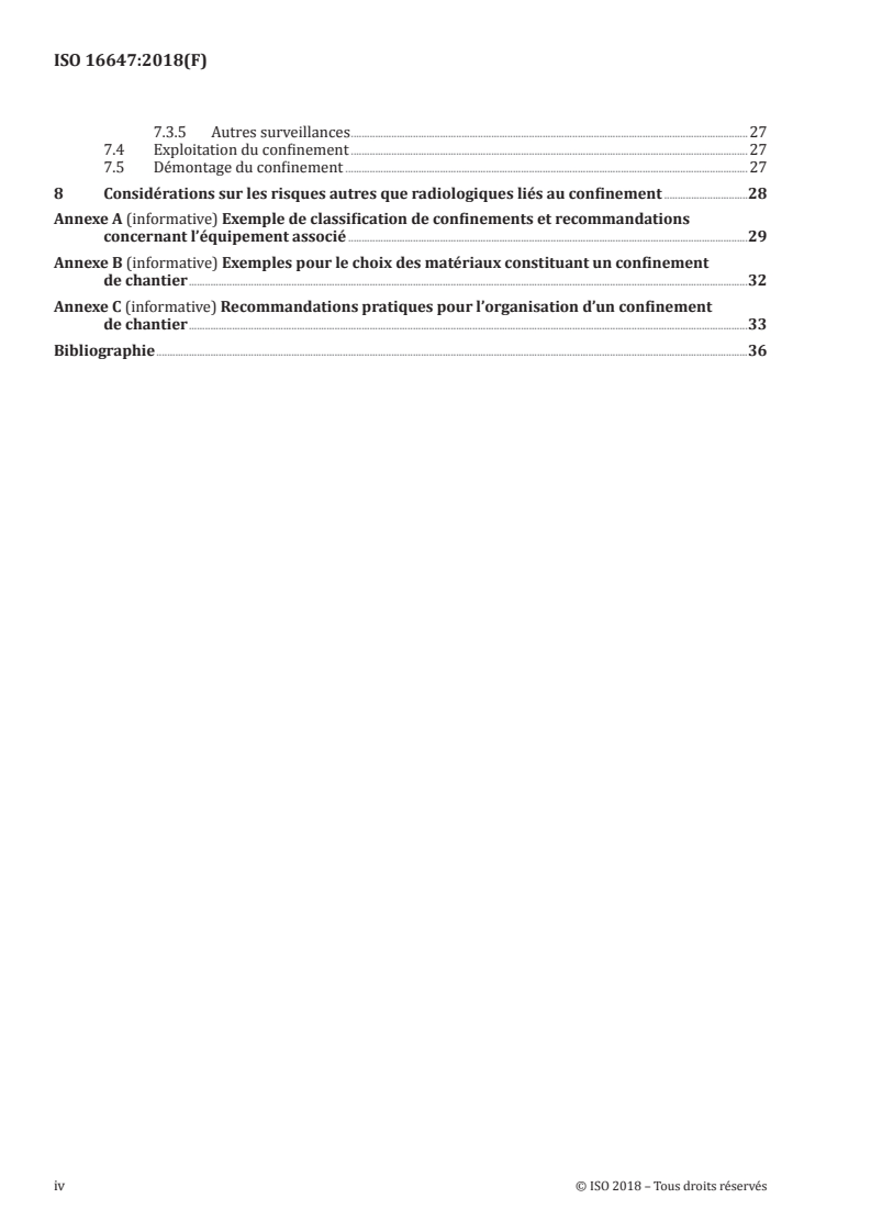 ISO 16647:2018 ISO 16647:2018 - Installations nucléaires — Critères pour la conception et l'exploitation des systèmes de confinement des chantiers nucléaires et des installations nucléaires en démantèlement/3/2018 - Page 4 preview