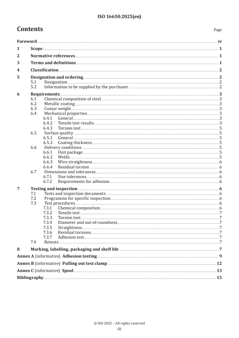 ISO 16650:2025 ISO 16650:2025 - Bead wire
Released:14. 08. 2025 - Page 3 preview
