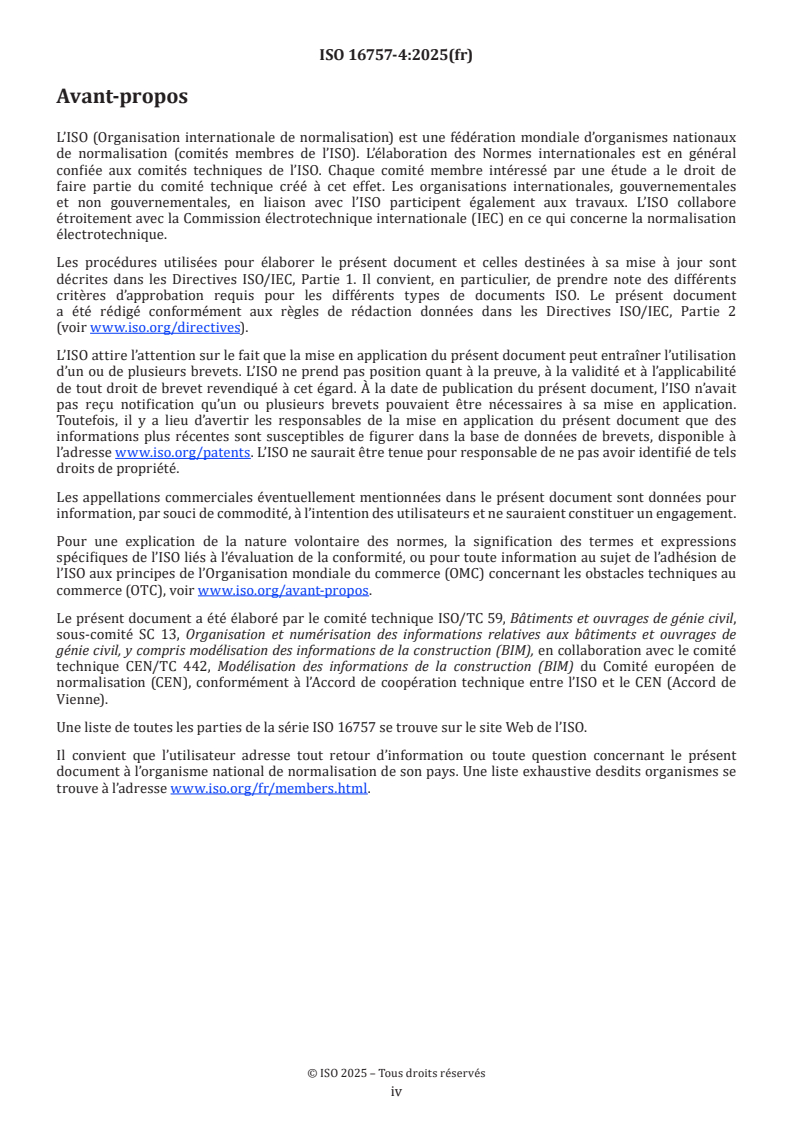 ISO 16757-4:2025 ISO 16757-4:2025 - Structures de données pour catalogues électroniques de produits pour les services du bâtiment — Partie 4: Structures des dictionnaires de données pour les catalogues de produits
Released:10/7/2025 - Page 4 preview