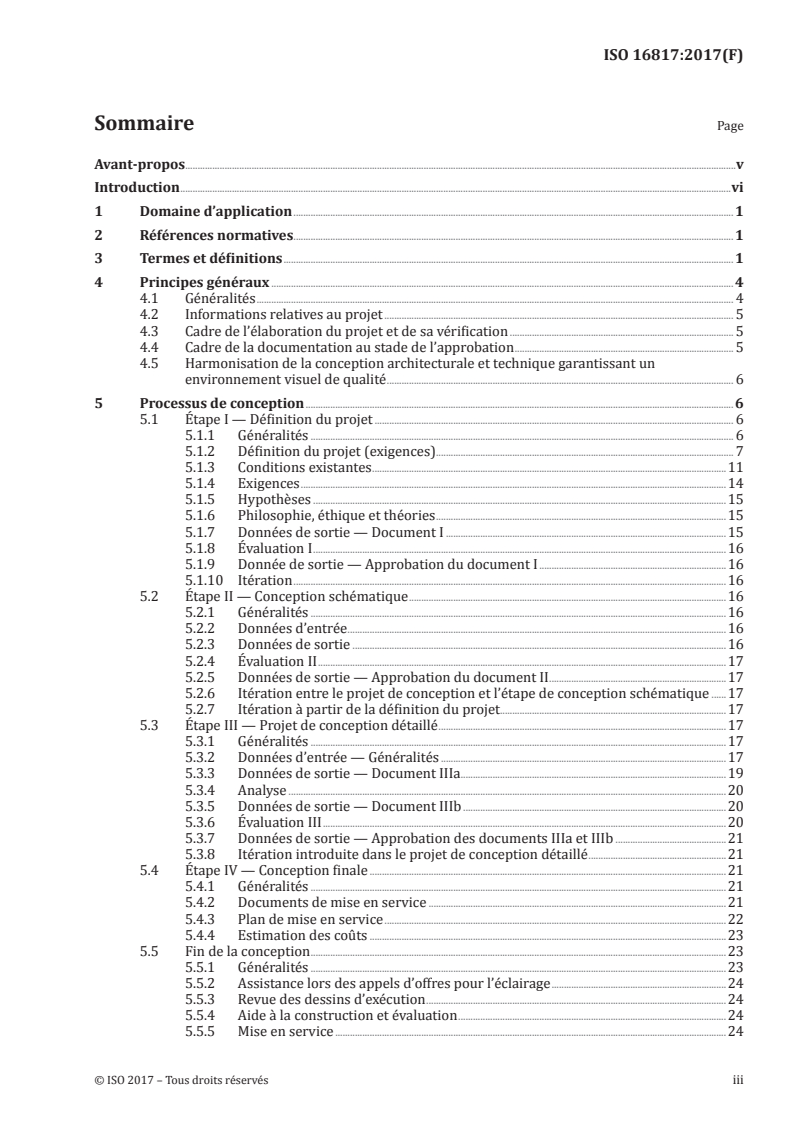 ISO 16817:2017 ISO 16817:2017 - Conception de l'environnement des bâtiments — Environnement intérieur — Processus de conception de l'environnement visuel/3/2020 - Page 3 preview