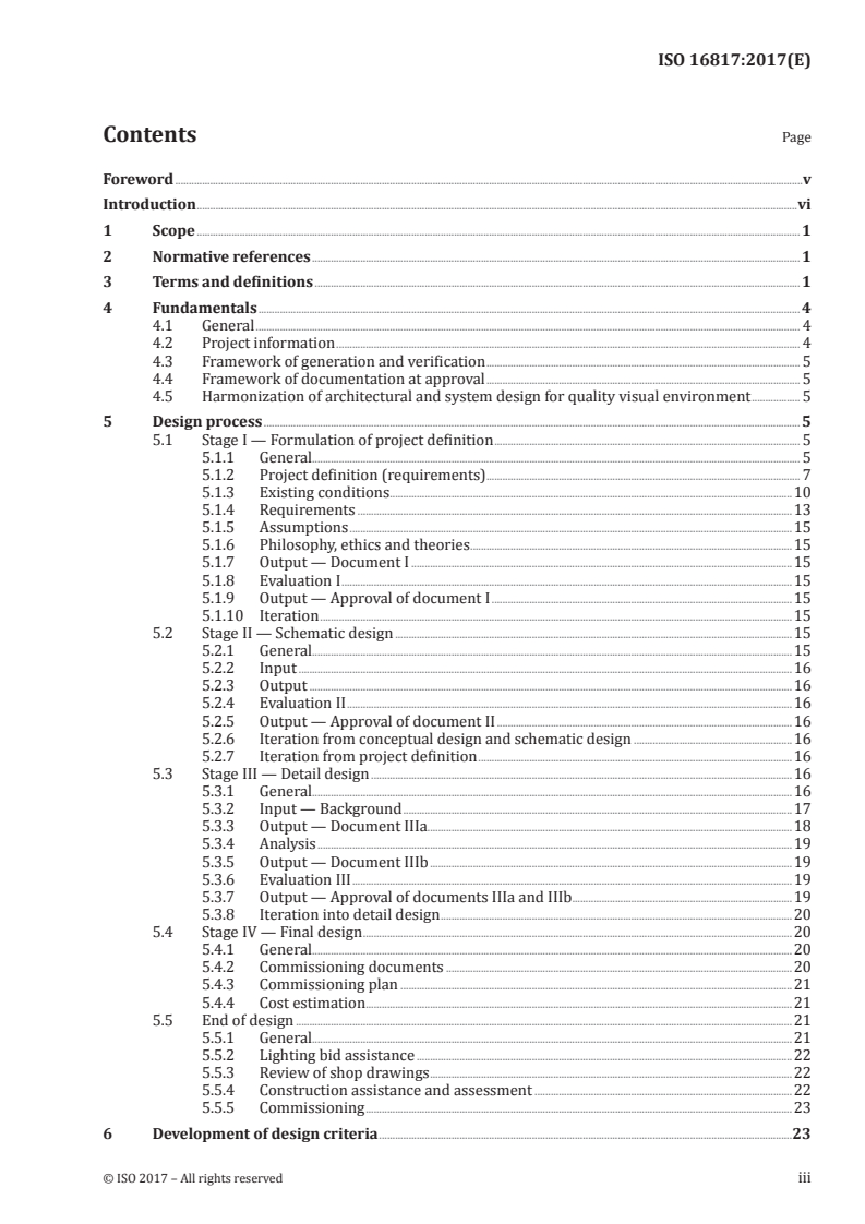 ISO 16817:2017 ISO 16817:2017 - Building environment design — Indoor environment — Design process for the visual environment/12/2017 - Page 3 preview