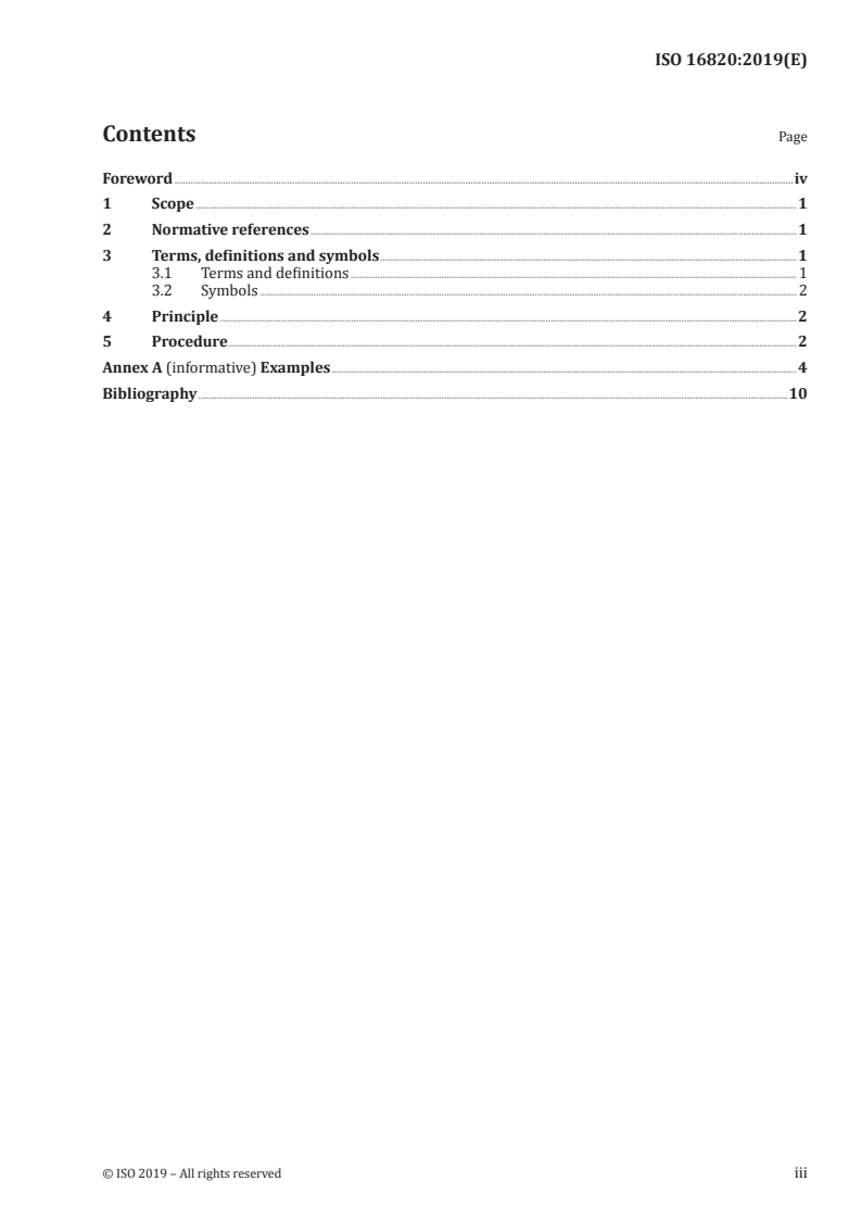 ISO 16820:2019 ISO 16820:2019 - Sensory analysis — Methodology — Sequential analysis/3/2019 - Page 3 preview