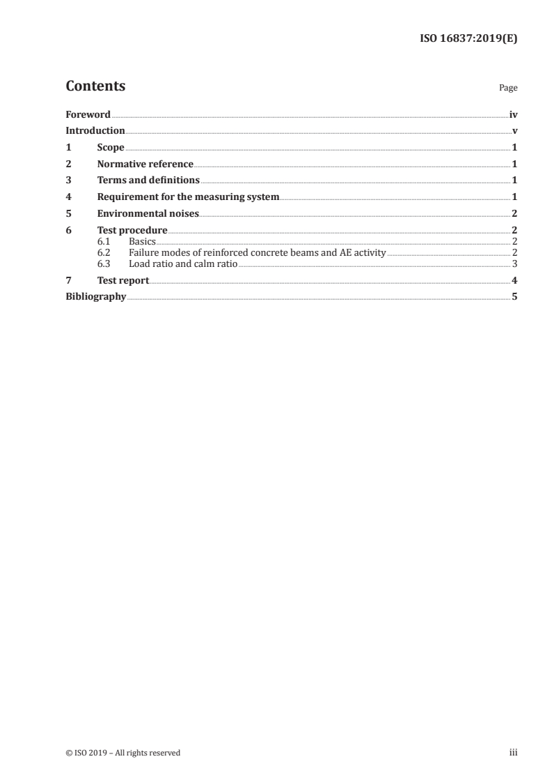 ISO 16837:2019 ISO 16837:2019 - Non-destructive testing — Acoustic emission testing — Test method for damage qualification of reinforced concrete beams/24/2019 - Page 3 preview