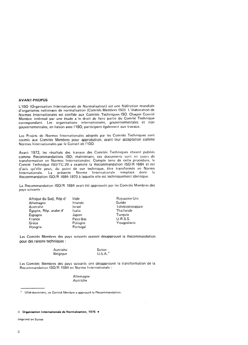 ISO 1684:1975 ISO 1684:1975 - Filières d'étirage et de tréfilage — Spécifications/1/1975 - Page 4 preview