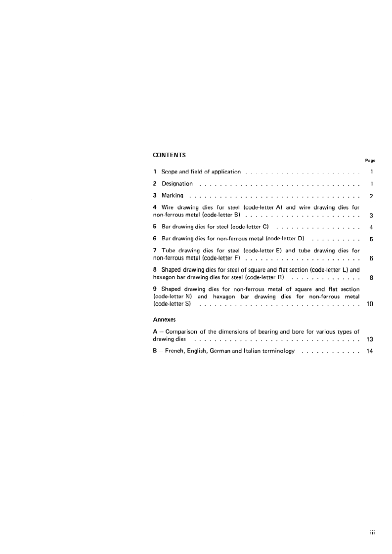 ISO 1684:1975 ISO 1684:1975 - Wire, bar and tube drawing dies — Specifications/1/1975 - Page 3 preview