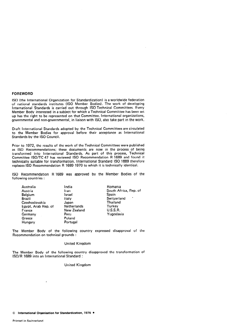 ISO 1689:1976 ISO 1689:1976 - Sodium and potassium silicates for industrial use — Calculation of the ratio : silicon dioxide/sodium oxide or silicon dioxide/potassium oxide/1/1976 - Page 2 preview