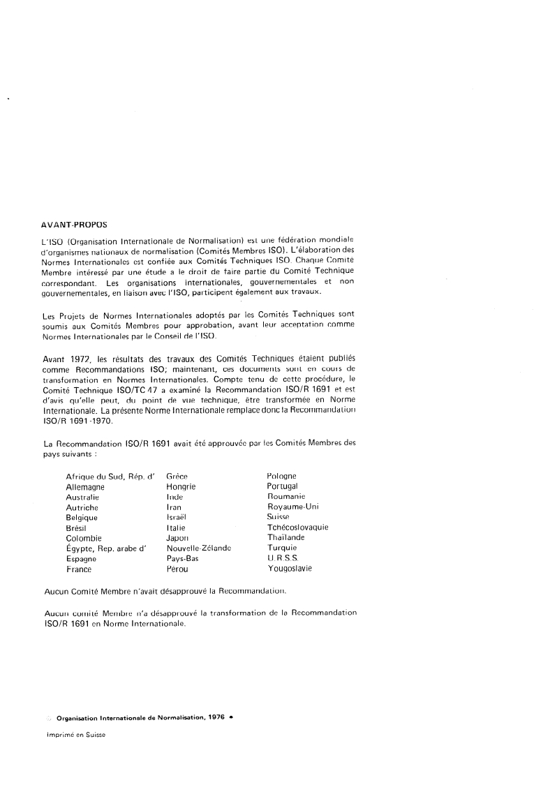 ISO 1691:1976 ISO 1691:1976 - Silicates de sodium et de potassium à usage industriel — Dosage des carbonates — Méthode gazométrique/1/1976 - Page 2 preview