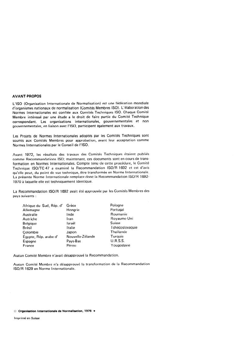 ISO 1692:1976 ISO 1692:1976 - Silicates de sodium et de potassium à usage industriel — Détermination de l'alcalinité totale — Méthode titrimétrique/1/1976 - Page 2 preview