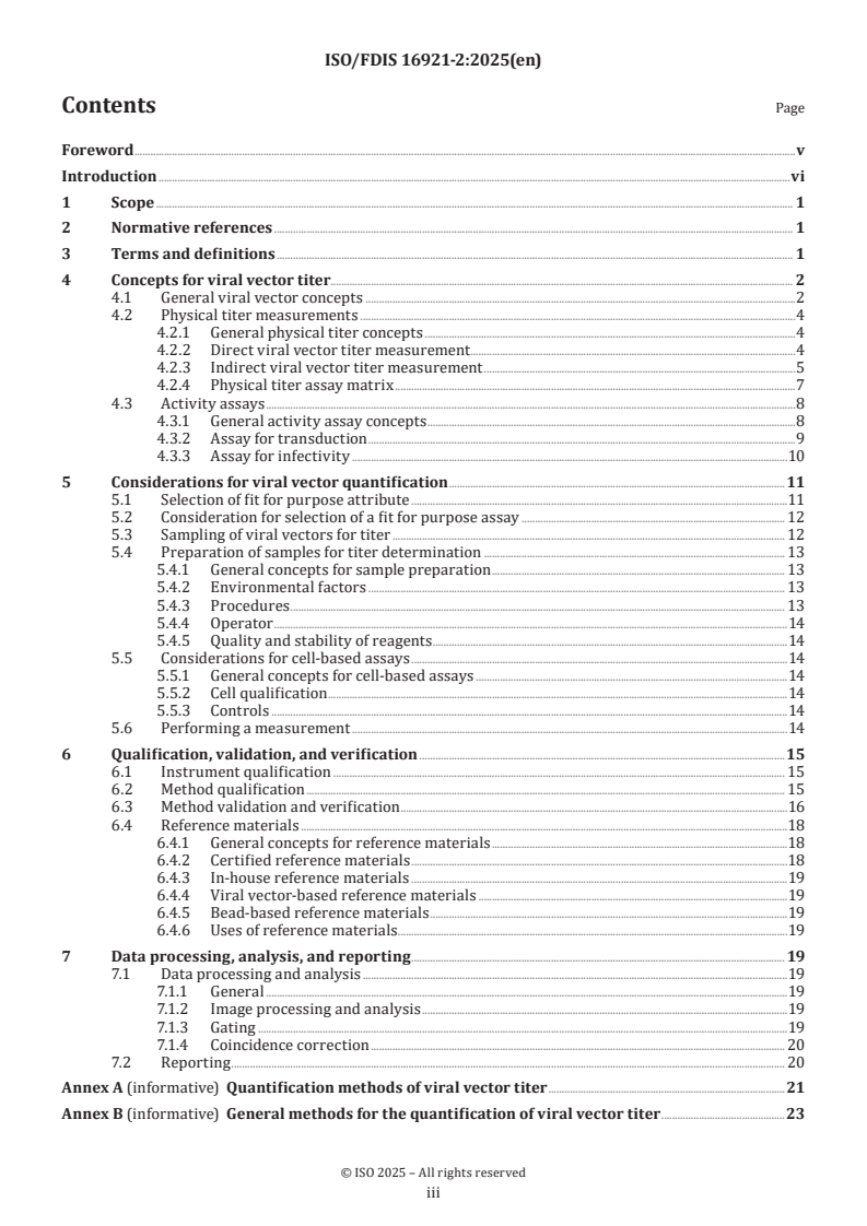 ISO 16921-2 ISO 16921-2 - Biotechnology — Gene delivery systems — Part 2: Quantification methods for viral vectors/11/2025 - Page 3 preview