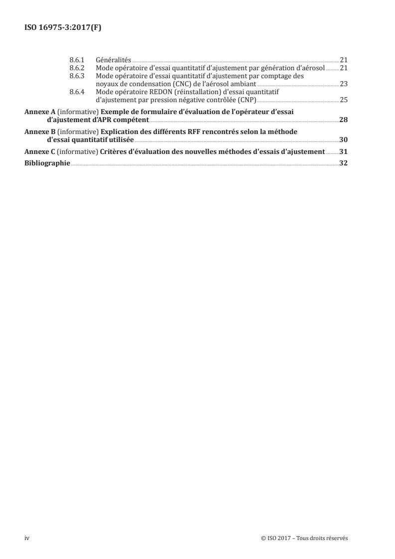 ISO 16975-3:2017 ISO 16975-3:2017 - Appareils de protection respiratoire — Choix, utilisation et entretien — Partie 3: Modes opératoires d'essais d'ajustement/29/2017 - Page 4 preview