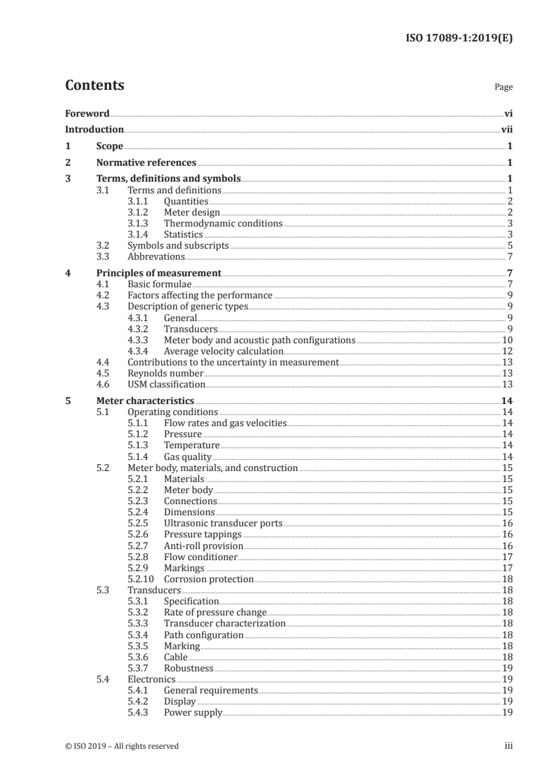 ISO 17089-1:2019 ISO 17089-1:2019 - Measurement of fluid flow in closed conduits — Ultrasonic meters for gas — Part 1: Meters for custody transfer and allocation measurement/23/2019 - Page 3 preview