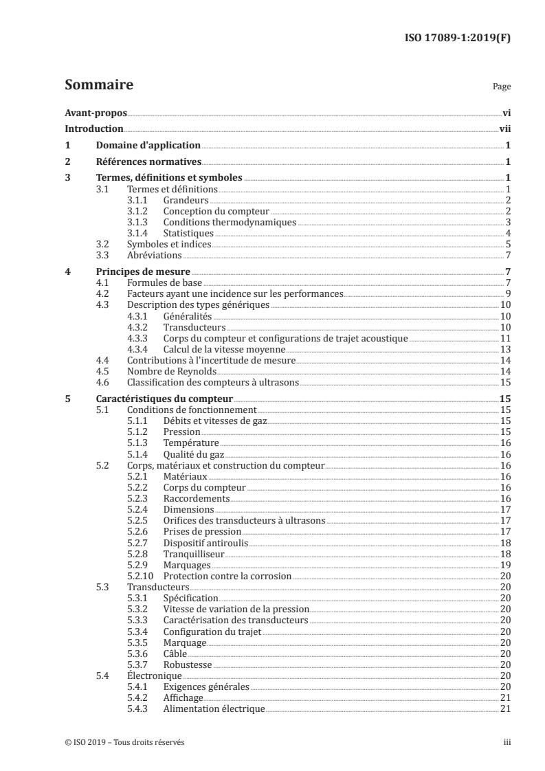 ISO 17089-1:2019 ISO 17089-1:2019 - Mesurage du débit des fluides dans les conduites fermées — Compteurs à ultrasons pour gaz — Partie 1: Compteurs pour transactions commerciales et allocations/8/2020 - Page 3 preview