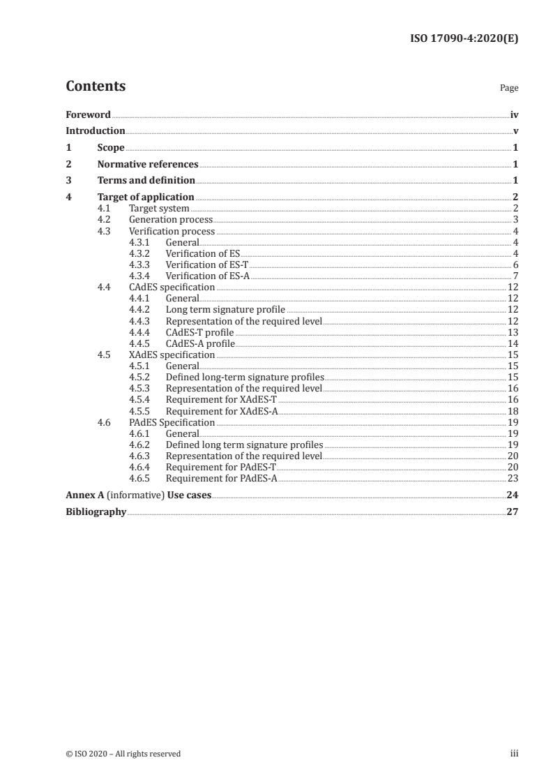 ISO 17090-4:2020 ISO 17090-4:2020 - Health informatics — Public key infrastructure — Part 4: Digital signatures for healthcare documents/7/2020 - Page 3 preview