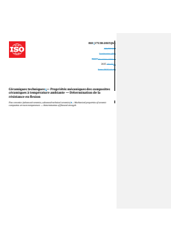 ISO 17138:2025 REDLINE ISO 17138:2025 - Céramiques techniques — Propriétés mécaniques des composites céramiques à température ambiante — Détermination de la résistance en flexion
Released:21. 11. 2025 - Page 1 preview