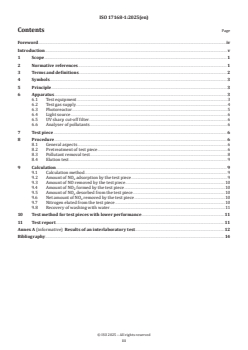 ISO 17168-1:2025 - Fine ceramics (advanced ceramics, advanced technical ceramics) — Test method for air-purification performance of semiconducting photocatalytic materials under indoor lighting environment — Part 1: Removal of nitric oxide
Released:7. 11. 2025 - Page 3 preview
